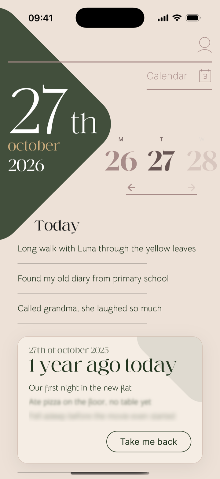 Today's entry with a 1 year ago today throwback